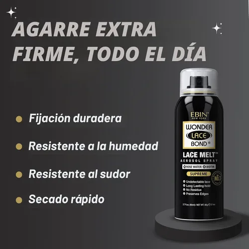 Vista 3 de EBIN NEW YORK Wonder Lace Bond - Aerosol derretido en aerosol, 2.7 onzas