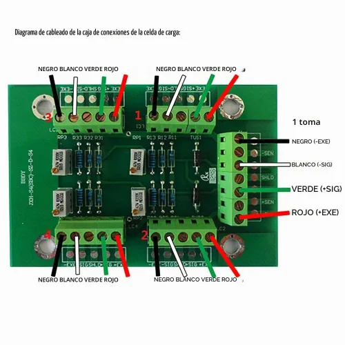 Vista 4 de ATO Caja de conexiones de celda de carga para básculas, 4 entradas a 1 salida, carcasa de aleación de aluminio, impermeable y a prueba de polvo