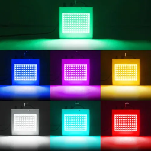 Vista 5 de Luz estroboscópica de 108 LED a todo color con control remoto para Halloween, fiesta y habitación, mini luces intermitentes Blanco (108led White)