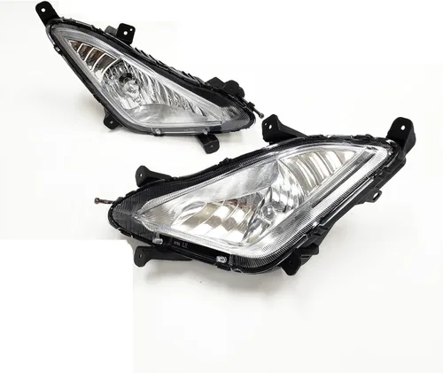 Vista 4 de LEDIN Luces antiniebla compatibles con Hyundai Elantra 2014-2016 (lente transparente estilo OE con interruptor, cable, soportes)