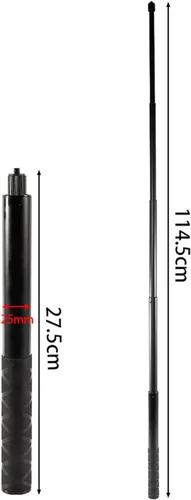 Vista 6 de Palito extensible para selfies, monopié telescópico de interfaz de 1/4 pulgadas, mango antideslizante de 0.984 in, diámetro máximo de tubería