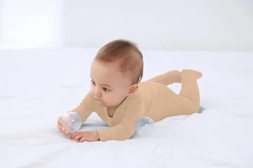 Vista 5 de Pijama con pies para bebé niño con mitones, rayón hecho de bambú, pijama de manga larga con cremallera de 2 vías