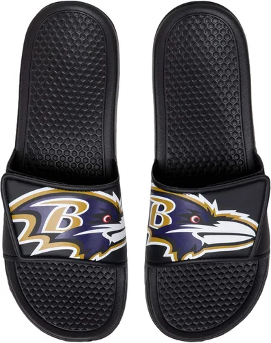 Vista 7 de FOCO mens NFL Team Cropped Big Logo Shower Sport Slide Flip Flop Sandals