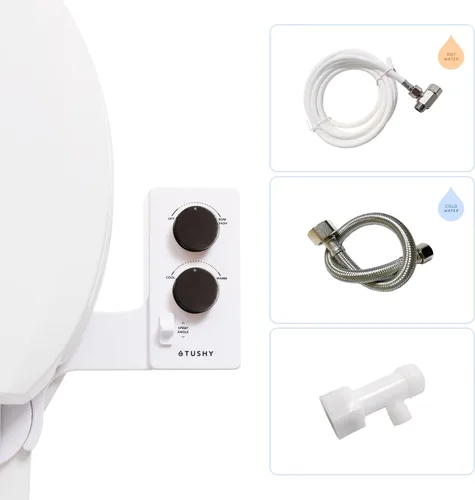 Vista 12 de TUSHY Bidé clásico 3.0 Accesorio universal delgado para asiento de inodoro. Instalación simple <10 minutos. Pulverizador de agua autolimpiante