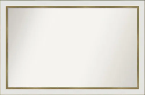 Vista 509 de Amanti Art Espejo personalizado, espejo de baño estrecho Alexandria White Wash, espejo de pared o espejo de tocador de baño sobre el fregadero