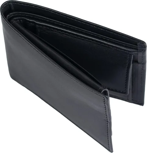 Vista 8 de Divergent By Felix - Cartera delgada de piel RFID con 6 bolsillos, color negro, Negro