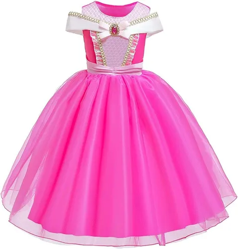 Vista 21 de REXREII Disfraz de princesa durmiente para niñas, disfraz de Halloween, cosplay, Navidad, fiesta de cumpleaños (accesorios)