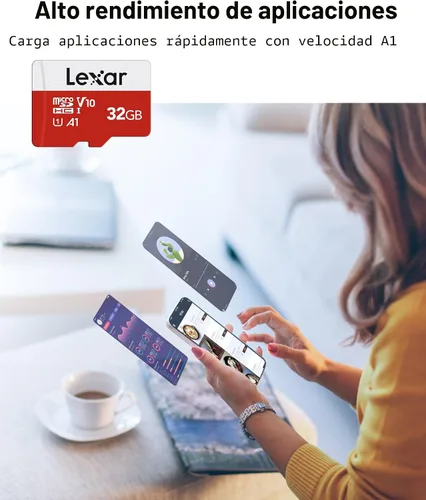 Vista 5 de Lexar Tarjeta de memoria flash microSDHC UHS-I microSDHC de la serie E de 32 GB x1