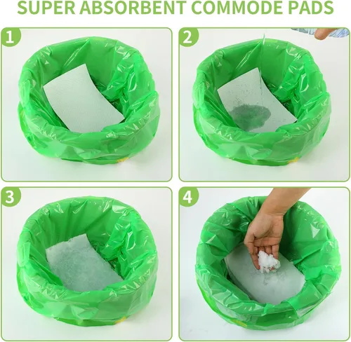 Vista 5 de Revestimientos súper absorbentes, paquete económico de grado médico, 100 unidades, almohadillas para la cómoda de la cama, contiene gel absorbente