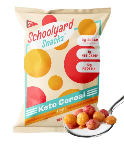 Vista 8 de Schoolyard Snacks Keto Cereal – Rollo de Canela 12g Proteína, Bajo en Carbohidratos, Bajo en Azúcar, Bajas Calorías Sin Gluten, Sin Granos, Apto