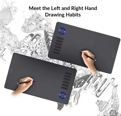 Vista 6 de VEIKK A15 Pro Graphics Drawing Pen Tablet - Tabletas digitales de gran área activa con bolígrafo pasivo, almohadilla de dibujo con 12 teclas de Azul