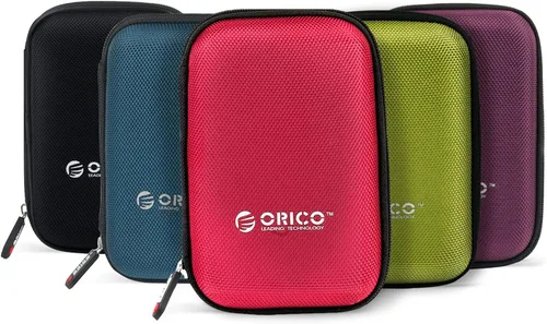 Vista 8 de ORICO Estuche para disco duro de 2.5 pulgadas, bolsa de transporte de almacenamiento de unidad externa, impermeable, a prueba de golpes