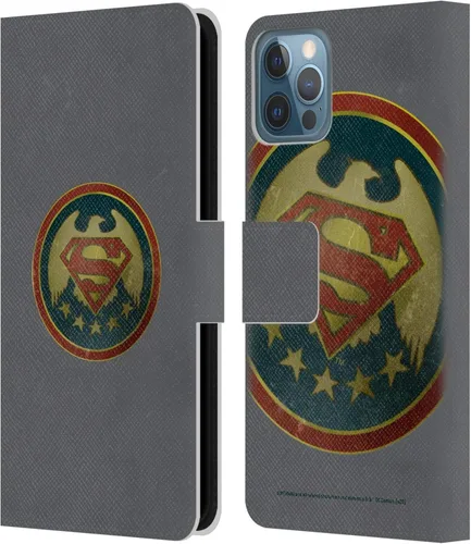 Vista 137 de Head Case Designs Funda de piel con licencia oficial de Superman DC Comics con logotipos negros y rojos compatible con Apple iPhone 11