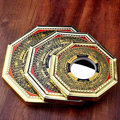 Vista 4 de better us Chino Feng Shui Cóncavo Bagua Espejo Madera Fengshui ba gua Espejos (Pequeño)