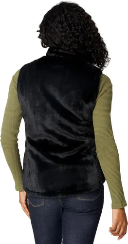 Vista 5 de Free Country Chaleco reversible acolchado de forro polar sherpa ligero con bolsillos con cremallera, chaleco de invierno para damas-Cirrus