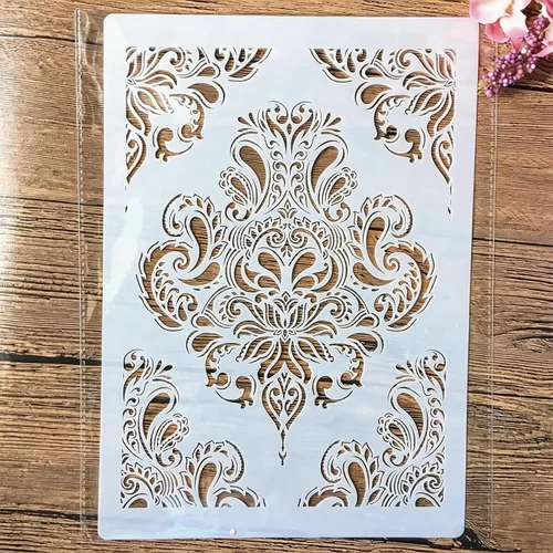 Vista 18 de TIAMECH Plantilla de alas reutilizables A4 para pintar, par de plantillas de capas de corazón de ala de ángel, arte de pared, muebles de madera