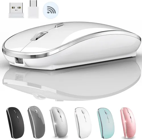 Vista 8 de Mouse inalámbrico para MacBook Pro, MacBook Air, MacBook Laptop, Mac, iMac, computadora de escritorio, Chromebook, Win7/8/10/11, PC, HP, Dell Azul