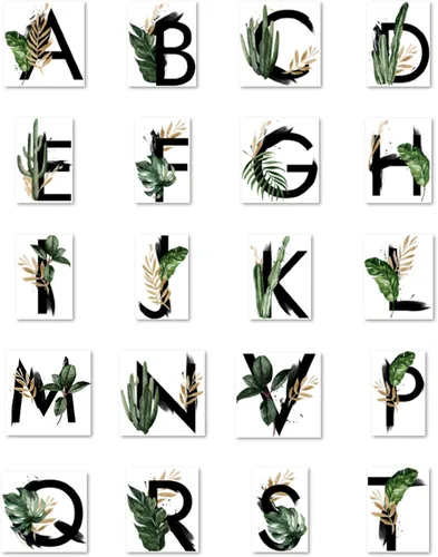 Vista 7 de Sábana bajera para cuna de bebé con letras de hojas tropicales en acuarela bohemia, sábana bajera personalizada para cuna con nombre, para bebés