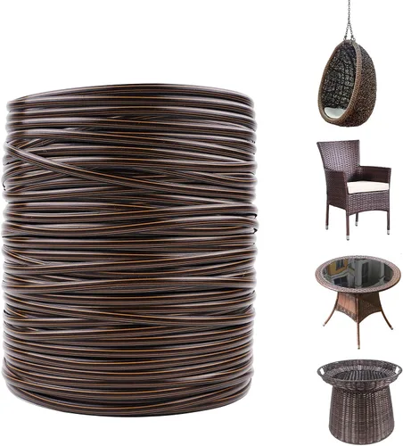 Vista 7 de Material de reparación de mimbre, material de tejido de ratán sintético plano para tejer y reparar mesa de silla, cesta de almacenamiento, etc.