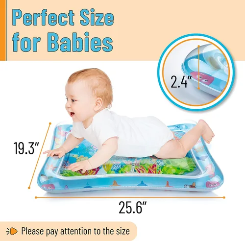 Vista 2 de Mr. Pen - Alfombrilla de agua inflable para bebés Alfombrillas de agua para bebés, almohadilla de agua para bebés, estera de tiempo boca abajo