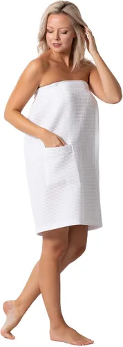 Vista 44 de Robe Direct Quick Dry, Lightweight Waffle Spa/Bath Wrap with Adjustable Closure & Elastic Top