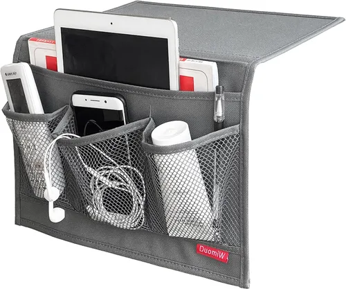 Vista 7 de Organizador de Almacenamiento para Mesita de Noche, Caddy para Mesita de Noche, Organizador de Almacenamiento de Armario de Mesa, Control Remoto