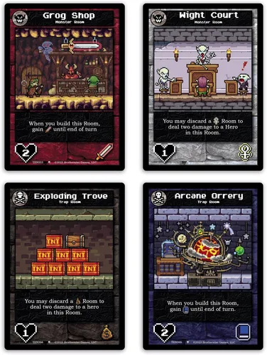 Vista 4 de Boss Monster Edición del 10º aniversario de Brotherwise Games Tiempo de juego de 30 minutos 2 a 4 jugadores A partir de 13 años Juego