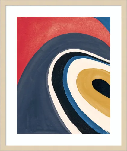 Vista 9 de Amanti Art Framed Wall Art Print 21x17 In the Groove I Retro by Danhui Nai, Abstract Wall Art, Modern Contemporary Decor, Small Poster Painting
