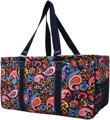 Vista 68 de NGIL Bolsa de comestibles reutilizable extra grande plegable de gran tamaño para comestibles, almacenamiento, picnic, playa, Estampado de vaca