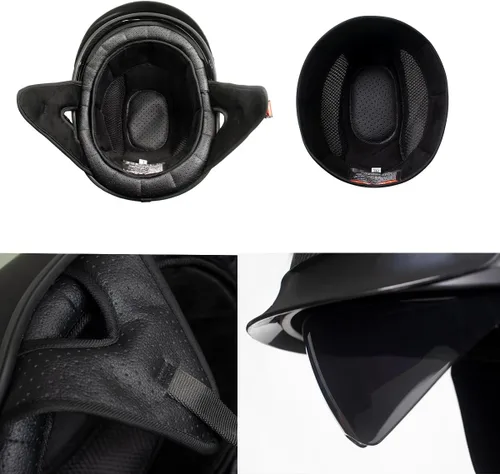 Vista 5 de DA-500 Casco de fibra de carbono para motocicleta, casco abierto de media carcasa aprobado por DOT con visera desplegable, casco ligero retro Rose