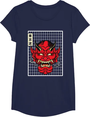 Vista 28 de Máscara japonesa de Demon Hannya Oni con máscara japonesa, Negro