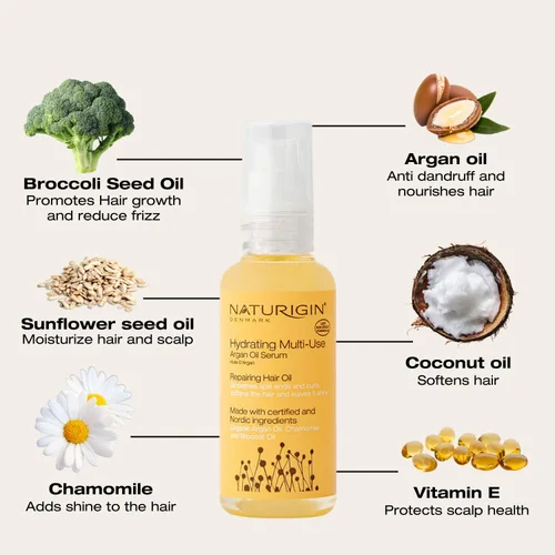 Vista 7 de Naturigin Aceite nutritivo para el cabello con aceite de argán: repara y fortalece todo tipo de cabello, reduce el encrespamiento, evita las puntas