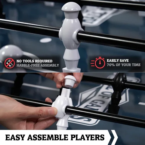 Vista 3 de Hall of Games - Mesas de futbolín de múltiples estilos, fútbol con diseños duraderos y elegantes con pelotas de fútbol deportivas de mesa, perfectas