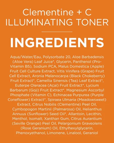 Vista 8 de Andalou Naturals Tónico facial iluminador clementina + vitamina C, tóner hidratante para equilibrar y refrescar la piel, con complejo de células