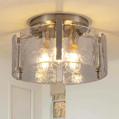 Vista 9 de Lámpara de techo negra de montaje empotrado, lámpara de entrada moderna de 3 luces, montaje de techo, accesorios de iluminación de cocina, lámparas
