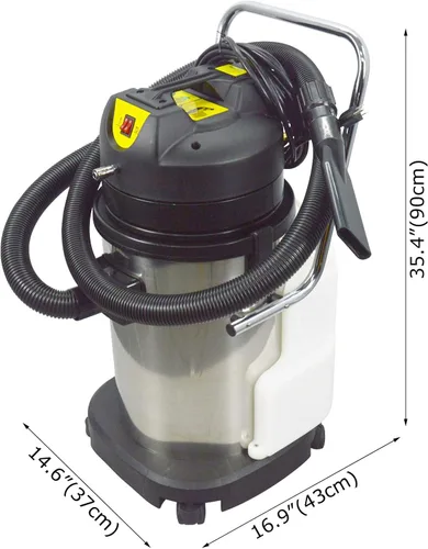 Vista 2 de TECHTONGDA Limpiador de alfombras comercial Extractor de alfombras multiusos Tapicería Aspirador seco húmedo 40L/11Gal Máquina de limpieza de pisos