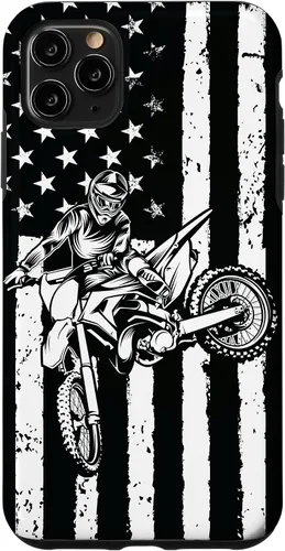 Vista 13 de Funda de motocross con bandera de Estados Unidos para iPhone 17