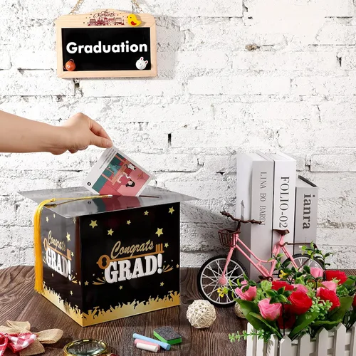 Vista 6 de Outus Caja de tarjetas de graduación 2026 con borla, titular de la tarjeta de felicitación para graduación, caja de regalo de graduación