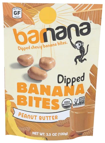 Vista 9 de Barnana - Bocaditos de plátano de coco masticables orgánicos, golosina deshidratada saludable, aperitivo de plátano y coco masticable, hecho