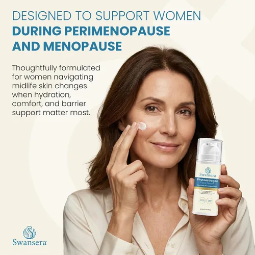 Vista 2 de Phyto Estrogen Crema facial para mujeres, hidratante hidratante, crema de estrógeno a base de plantas con ñame silvestre, bakuchiol, péptidos
