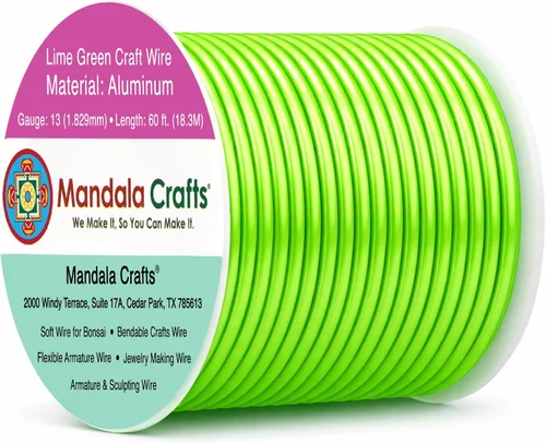 Vista 66 de Mandala Crafts - Alambre de aluminio anodizado de calibre 22 para hacer joyas - 137.2 m de alambre flexible surtido y coloreado - Doble para bonsái