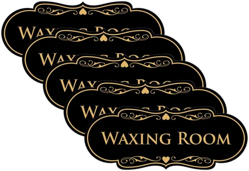 Vista 18 de Designer Waxing Room Sign (negro) - Pequeño 1 paquete