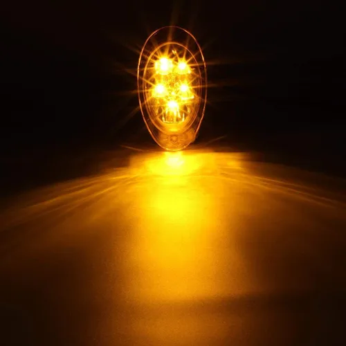 Vista 3 de Partsam Para Freightliner Cascadia - Luces LED de señal de giro LED ámbar 5-2835-SMD, reemplazo sellado para Freightliner LED lateral de cabina