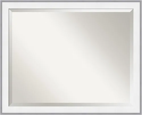 Vista 72 de Amanti Art - Espejo de baño blanco para sobre lavabo, espejo de tocador rectangular blanco de 35x45 para gabinete, marco moderno extragrande, se