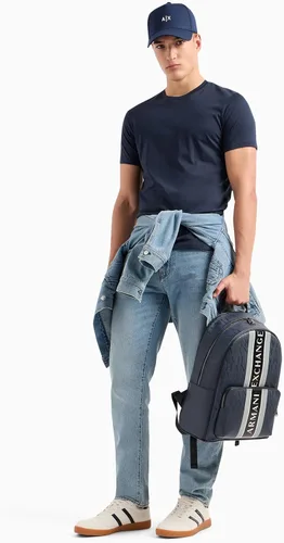 Vista 3 de AX Armani Exchange - Cuello redondo básico de color sólido para hombre