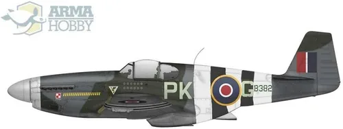 Vista 3 de Arma Hobby 1/72 P-51 C Mustang Mk. III Modelo Kit