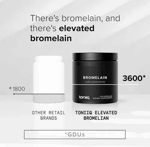 Vista 10 de Toniiq Bromelina de ultra alta resistencia 500mg - 3600 GDU/gramo