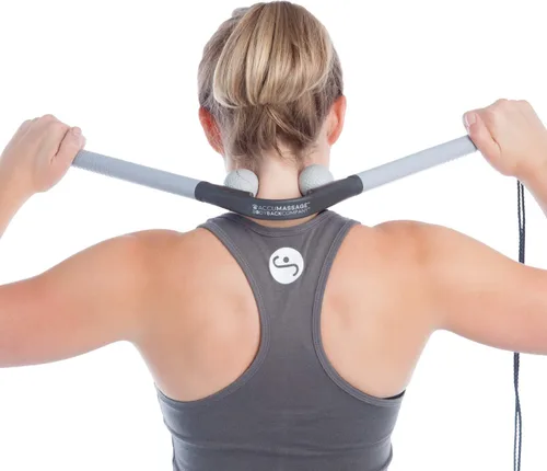 Vista 2 de Body Back AccuMassage - Herramienta de masaje de doble punto de presión y martillo de masaje, diseño 2 en 1, herramienta de masajeador de cuello