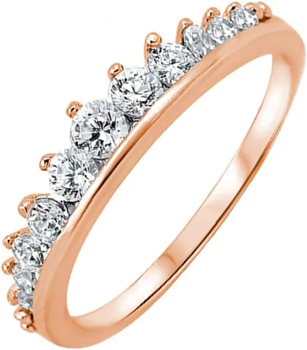 Vista 5 de CloseoutWarehouse Anillo de plata de ley 925 con circonita cúbica transparente (viene en colores)