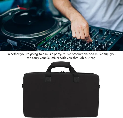 Vista 3 de CCYLEZ Funda de transporte universal para controlador de DJ, bolsa protectora acolchada de EVA con correa de hombro ajustable y forro brillante